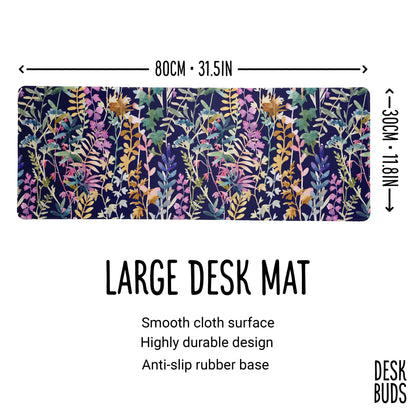 Large beautiful dark floral mouse pad - 80x30cm