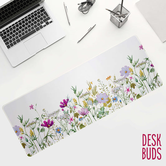 Floral large desk mat 80cm x 30cm