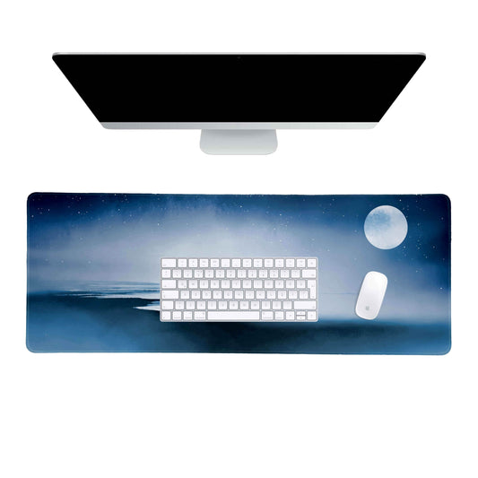 Moon nightscape large gaming desk mat - 80x30cm