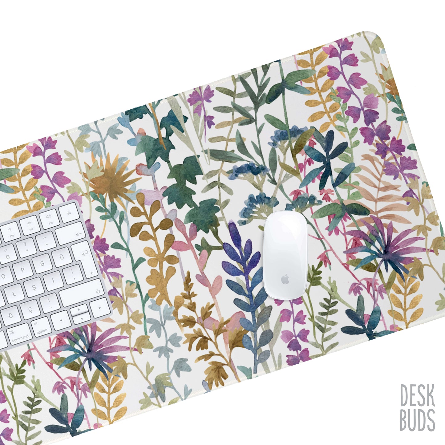 Large floral print mouse pad - 80x30cm