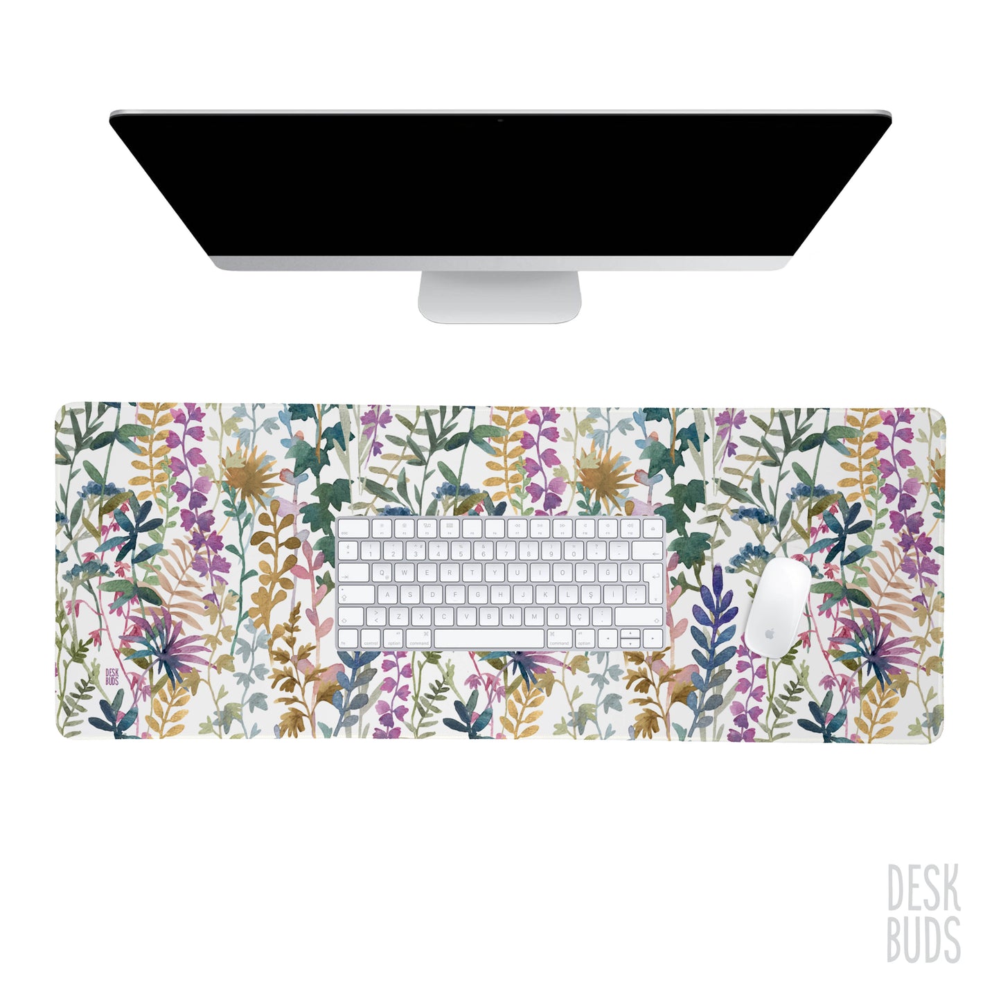 Large floral print mouse pad - 80x30cm