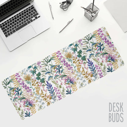 Large floral print mouse pad - 80x30cm