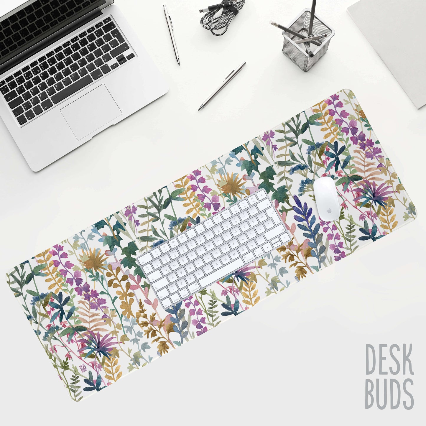 Large floral print mouse pad - 80x30cm