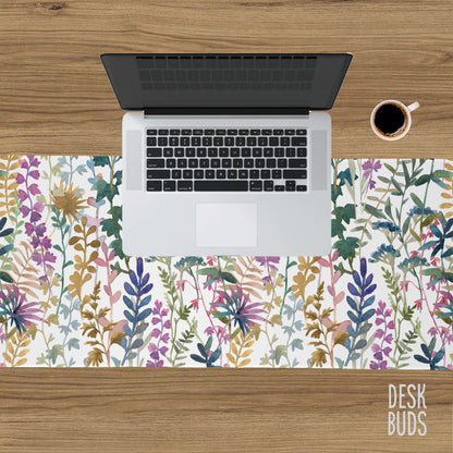 Large floral print mouse pad - 80x30cm