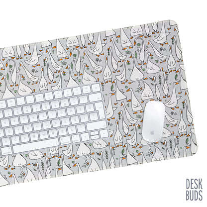 Gaggle of Geese extra large desk mat 80cm x 30cm