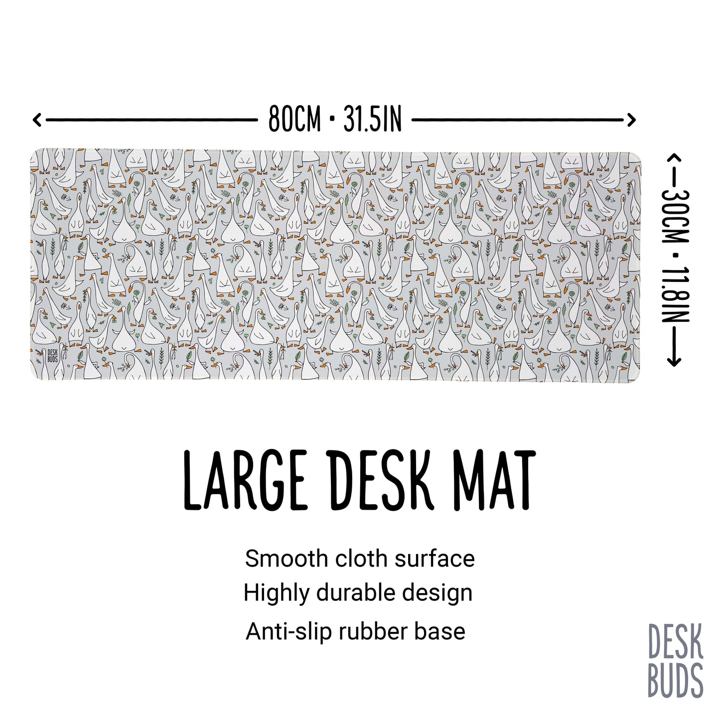 Gaggle of Geese extra large desk mat 80cm x 30cm