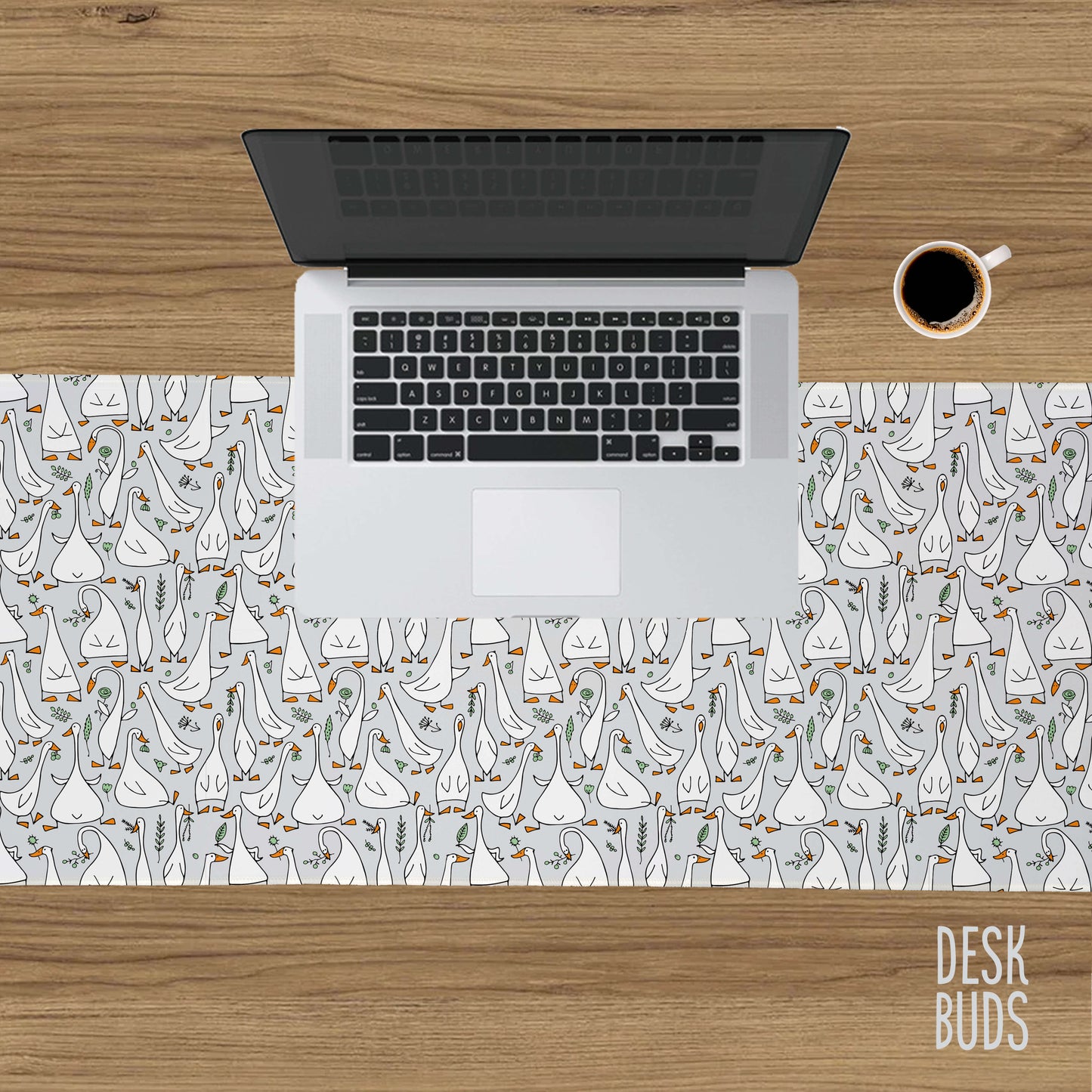 Gaggle of Geese extra large desk mat 80cm x 30cm