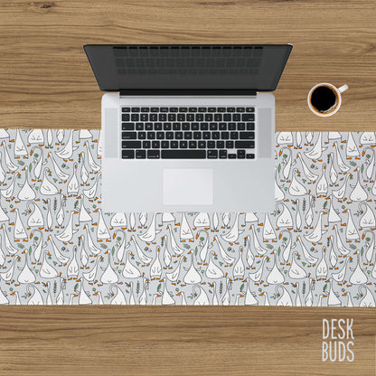 Gaggle of Geese extra large desk mat 80cm x 30cm