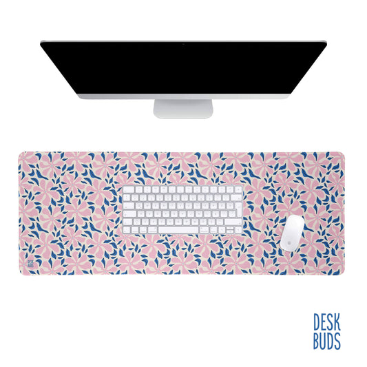 Pink and Blue Abstract Extra Large Desk Mat