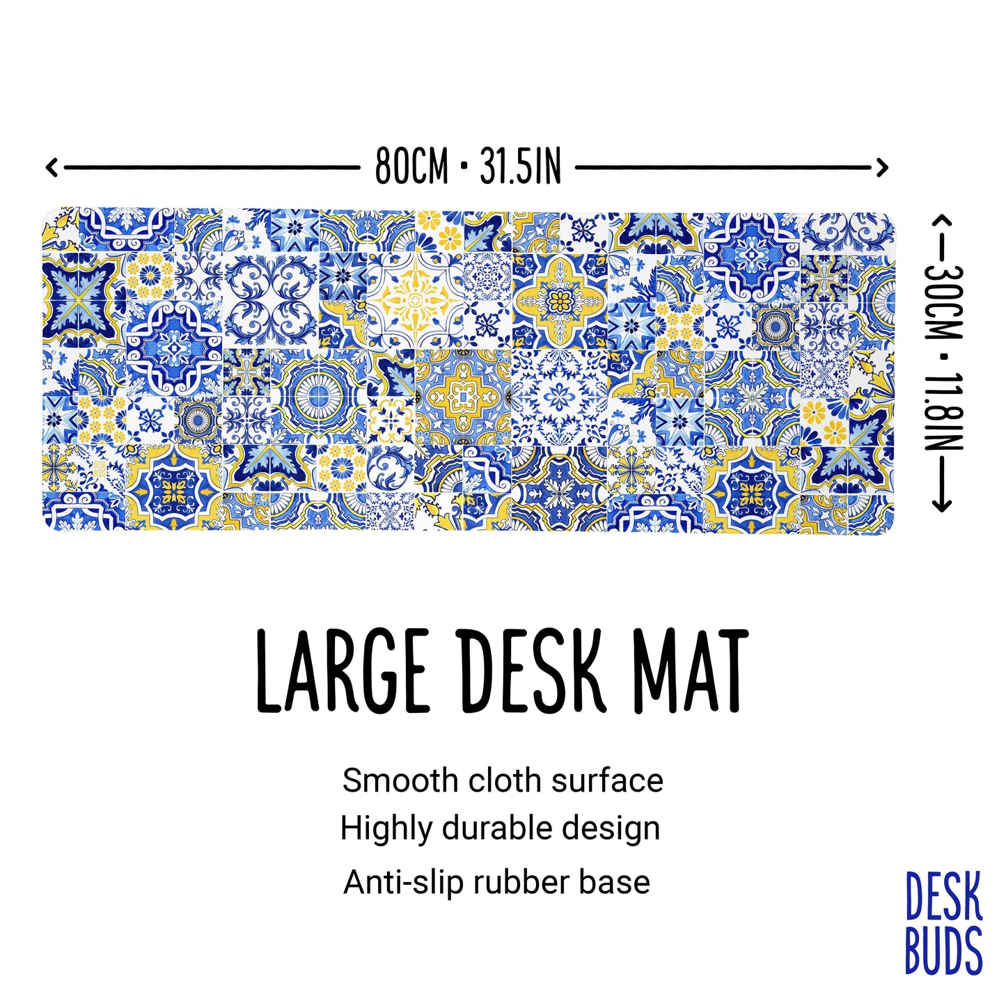 La Dolce Vita inspired tile design extra large desk mat