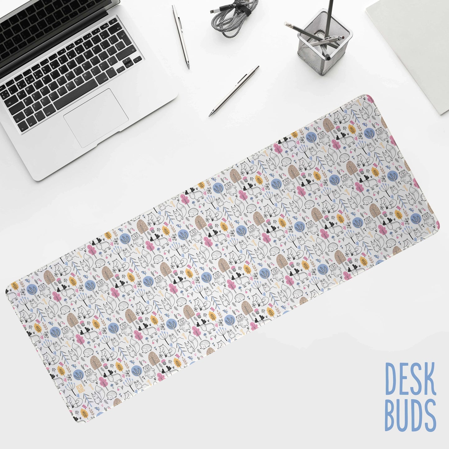 Woodland animals extra large Desk Mat