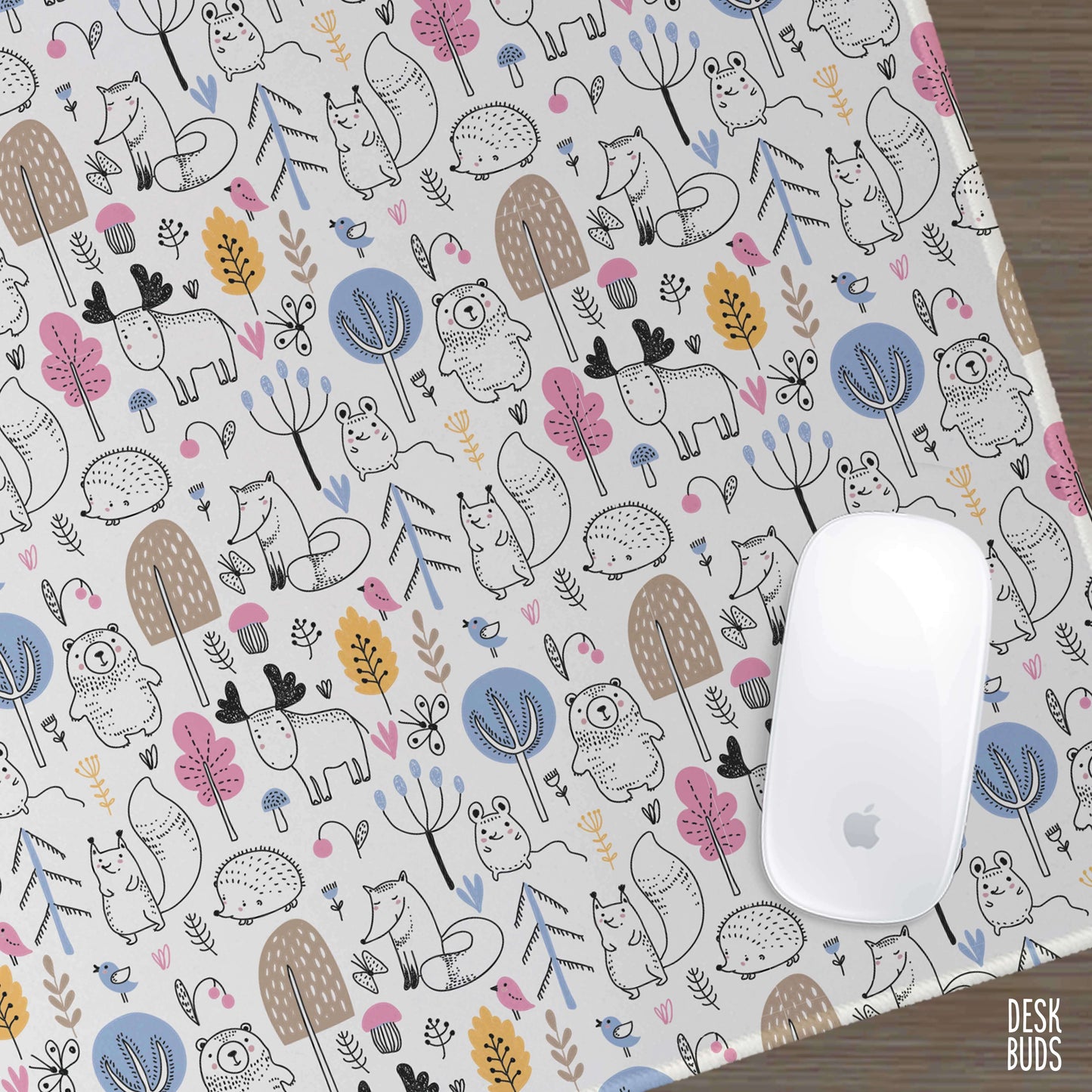 Woodland animals extra large Desk Mat